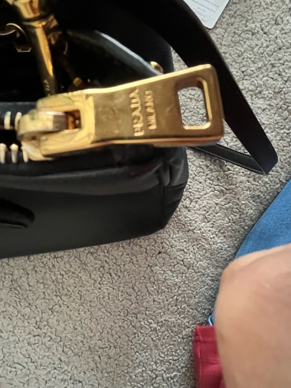 Prada Black Saffiano Satchel with Gold Hardware - Picture 3 of 6